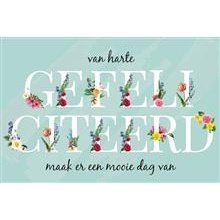 wenskaart Gefeliciteerd
