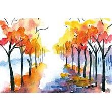 wenskaart Herfstbos