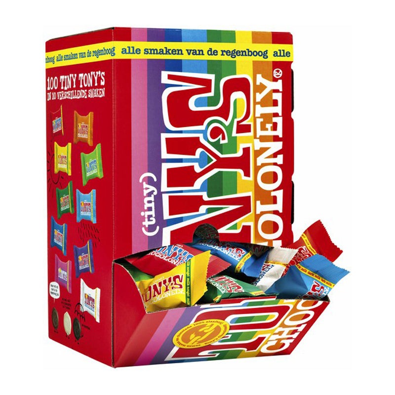 Tiny Tony's Chocolonely 100 stuks regenboogmix