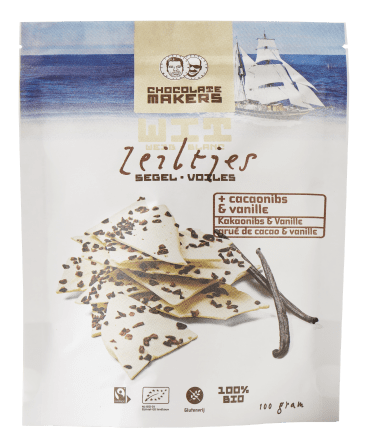 Chocozeiltjes Tres Hombres wit 100gr