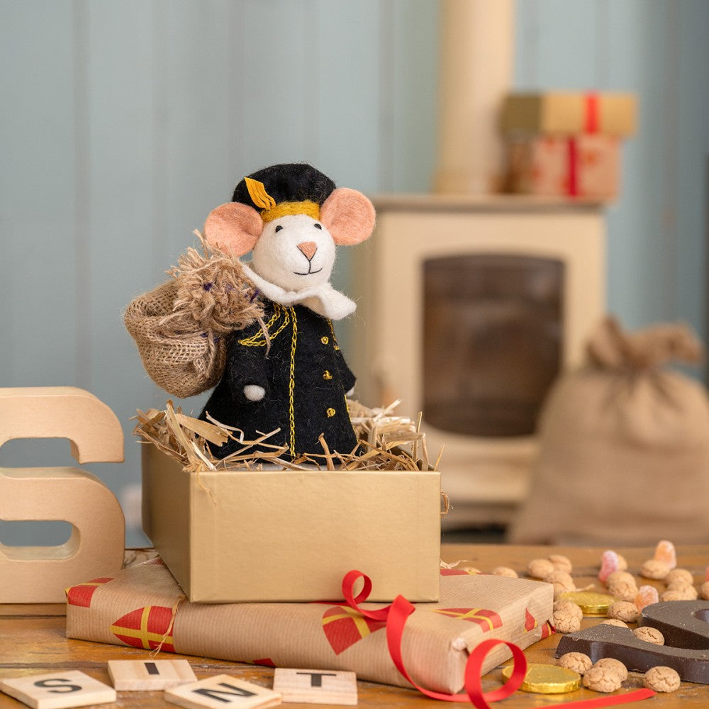 Decoratie Muis Hoofdpiet vilt