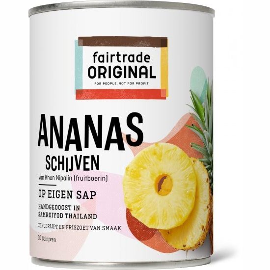 Ananas schijven op sap 565g