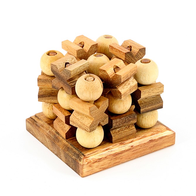 Boter kaas eieren 3D hout 10x10cm