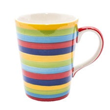 Mok regenboog horizontaal keramiek 10cm