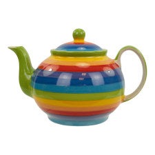 Theepot regenboog keramiek