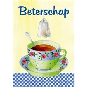 wenskaart Beterschap kopje thee