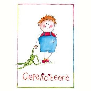 wenskaart jongen gefeliciteerd