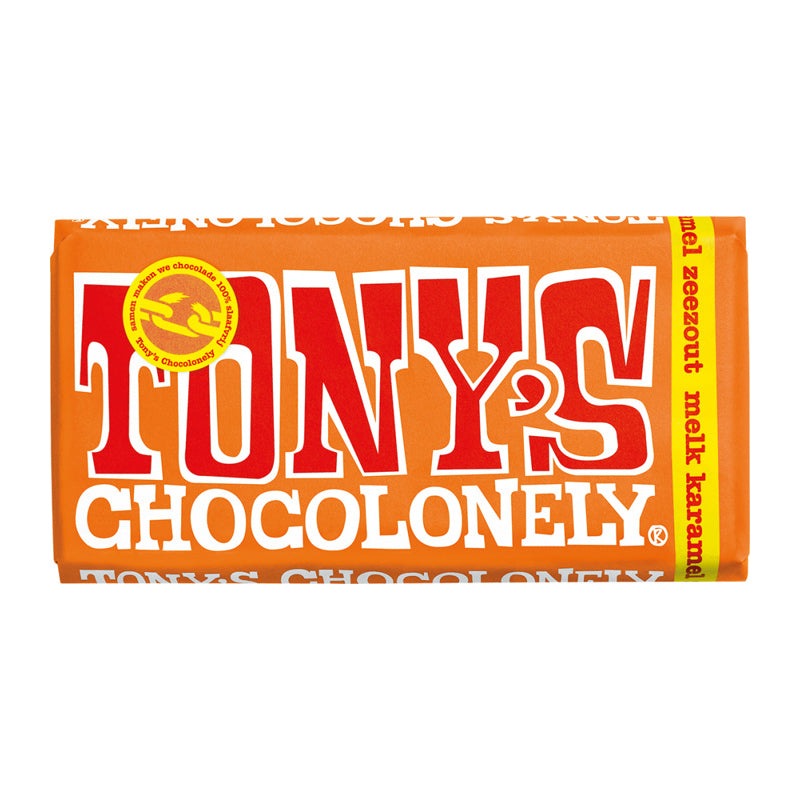 Tony's Chocolonely Melk Karamel Zeezout, 180g