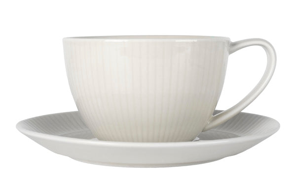 Kop en Schotel Royal taupe porcelein