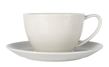 Kop en Schotel Royal taupe porcelein