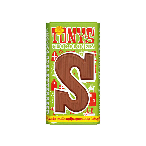 Tony’s Chocolonely Letterreep S melk spijs speculaas