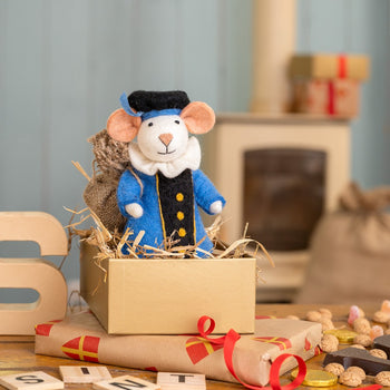 Decoratie Pietermuis blauw vilt