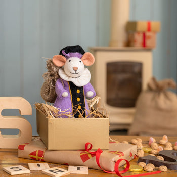 Decoratie Pietermuis lila vilt