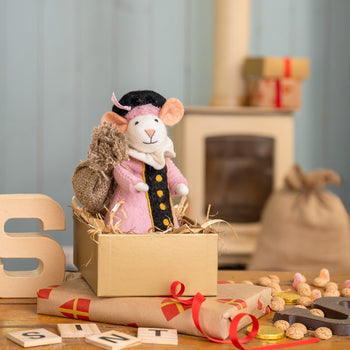 Decoratie Pietermuis lichtroze vilt