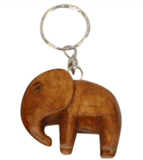 Sleutelhanger olifant hout