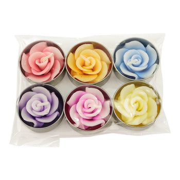 Theelichtjes roos set/6