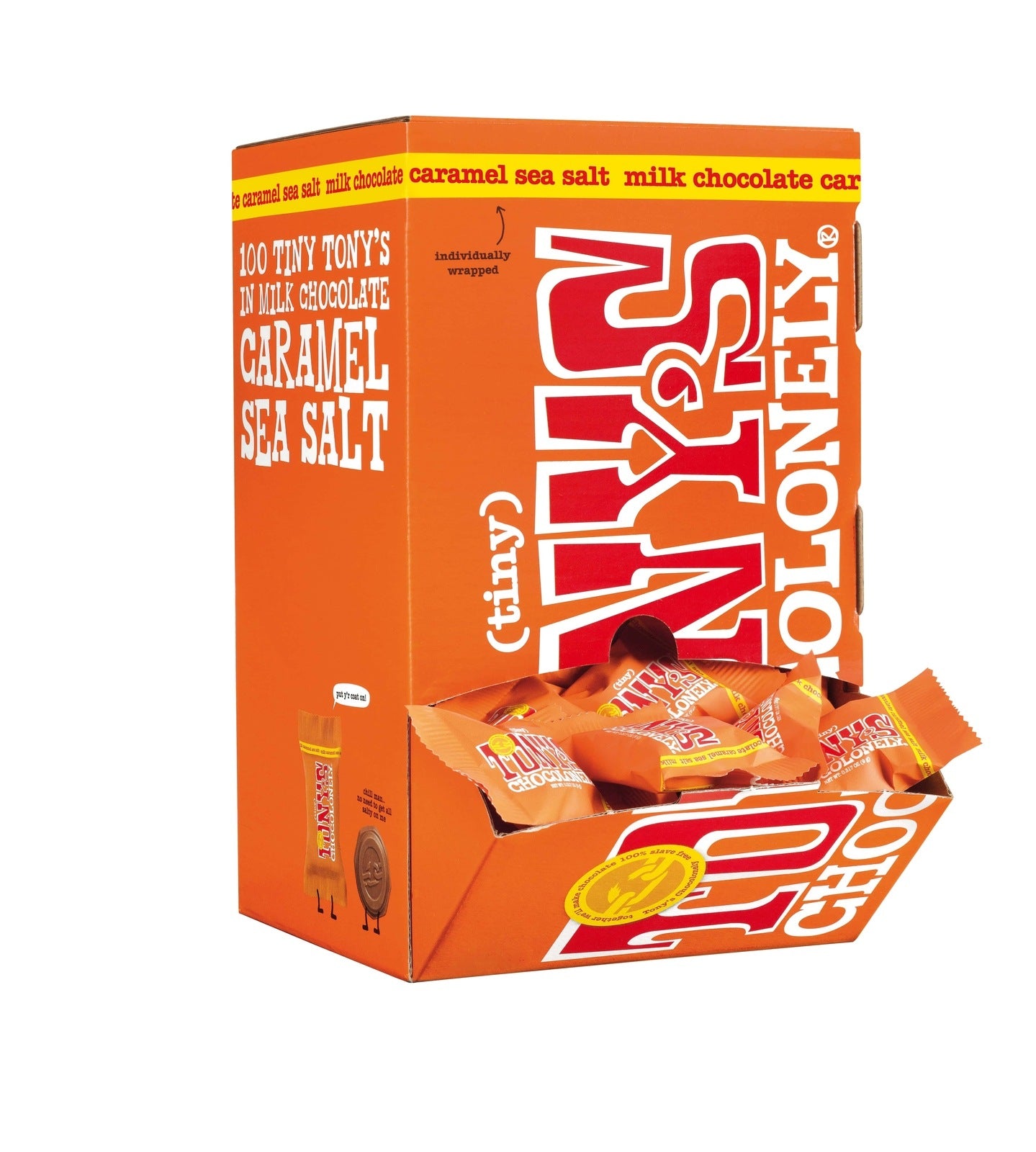 Tiny Tony's Chocolonely 100 stuks melk karamel zeezout