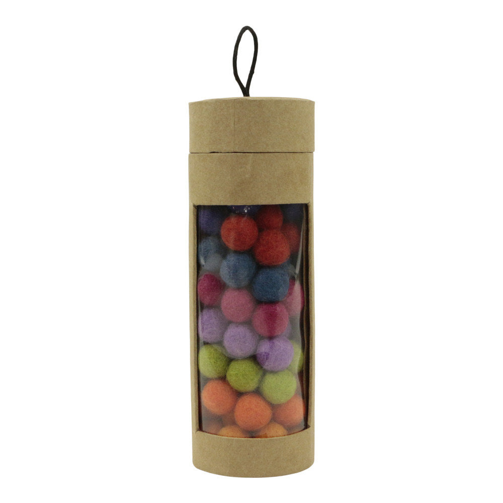Vilt ballen in koker s/100 meerkleurig S