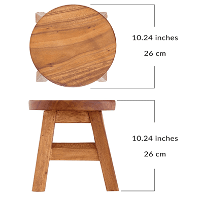 Houten krukje eenhoorn